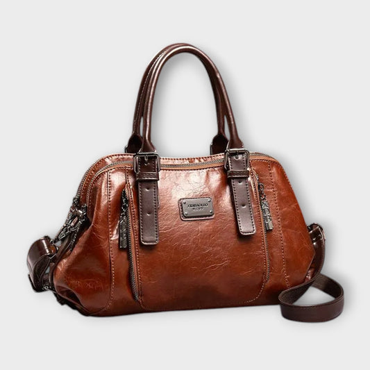 Damen Schultertasche aus Vintage-Stoff mit verstellbarem Riemen Jully