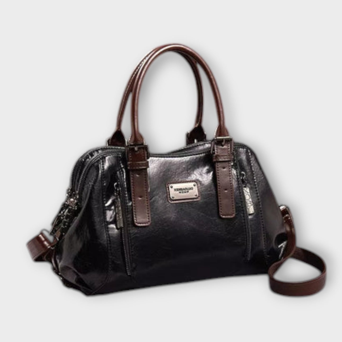Damen Schultertasche aus Vintage-Stoff mit verstellbarem Riemen Jully