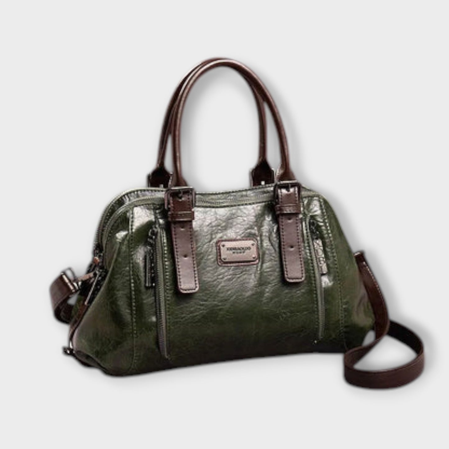 Damen Schultertasche aus Vintage-Stoff mit verstellbarem Riemen Jully
