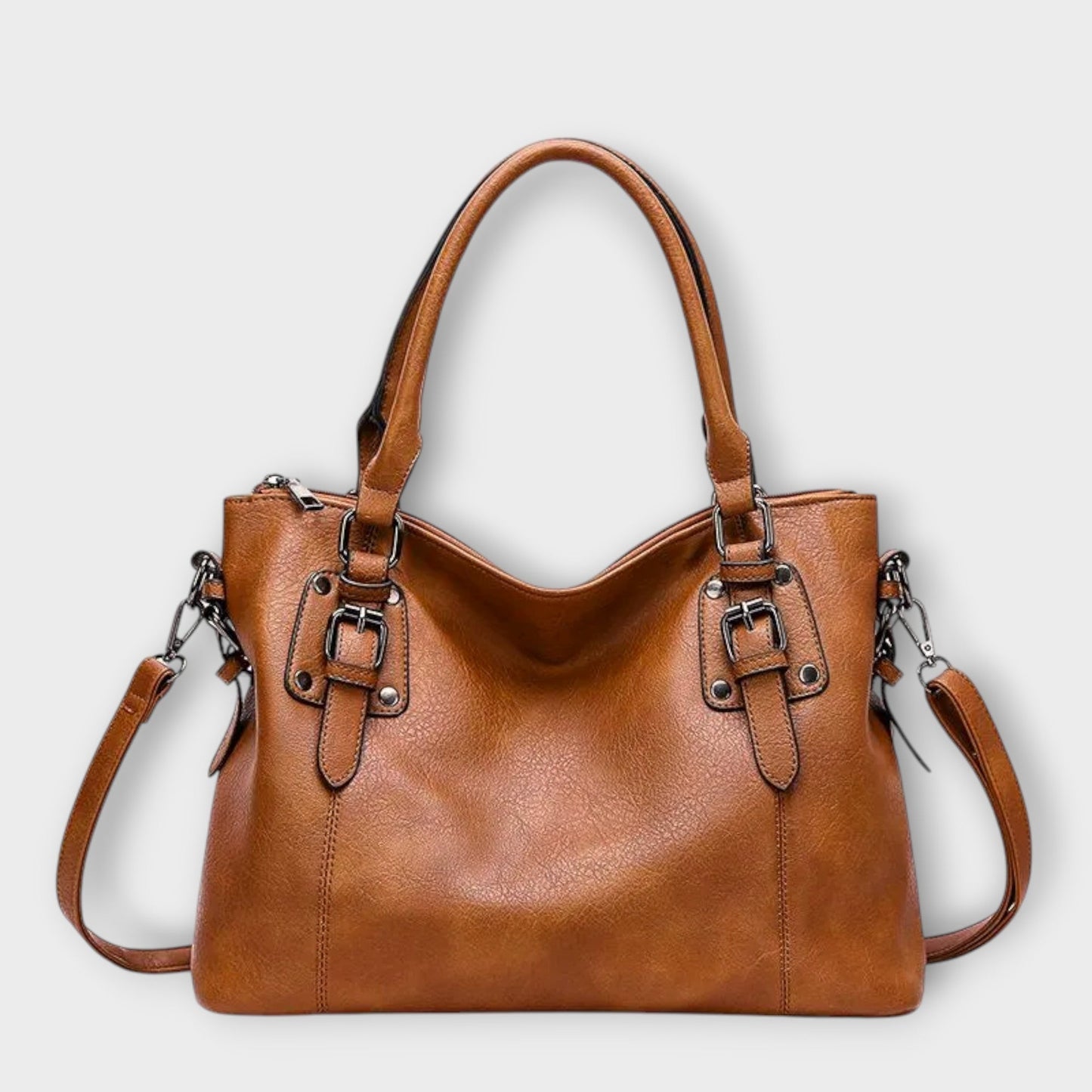 Damen Schultertasche aus echtem Leder mit verstellbarem Gurt Jully