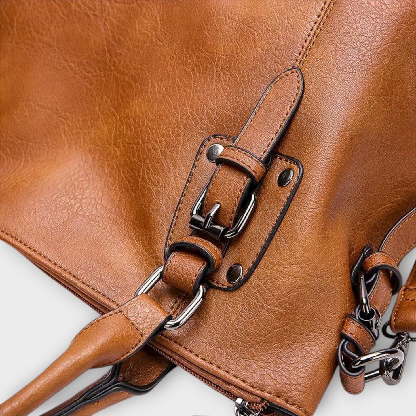 Damen Schultertasche aus echtem Leder mit verstellbarem Gurt Jully