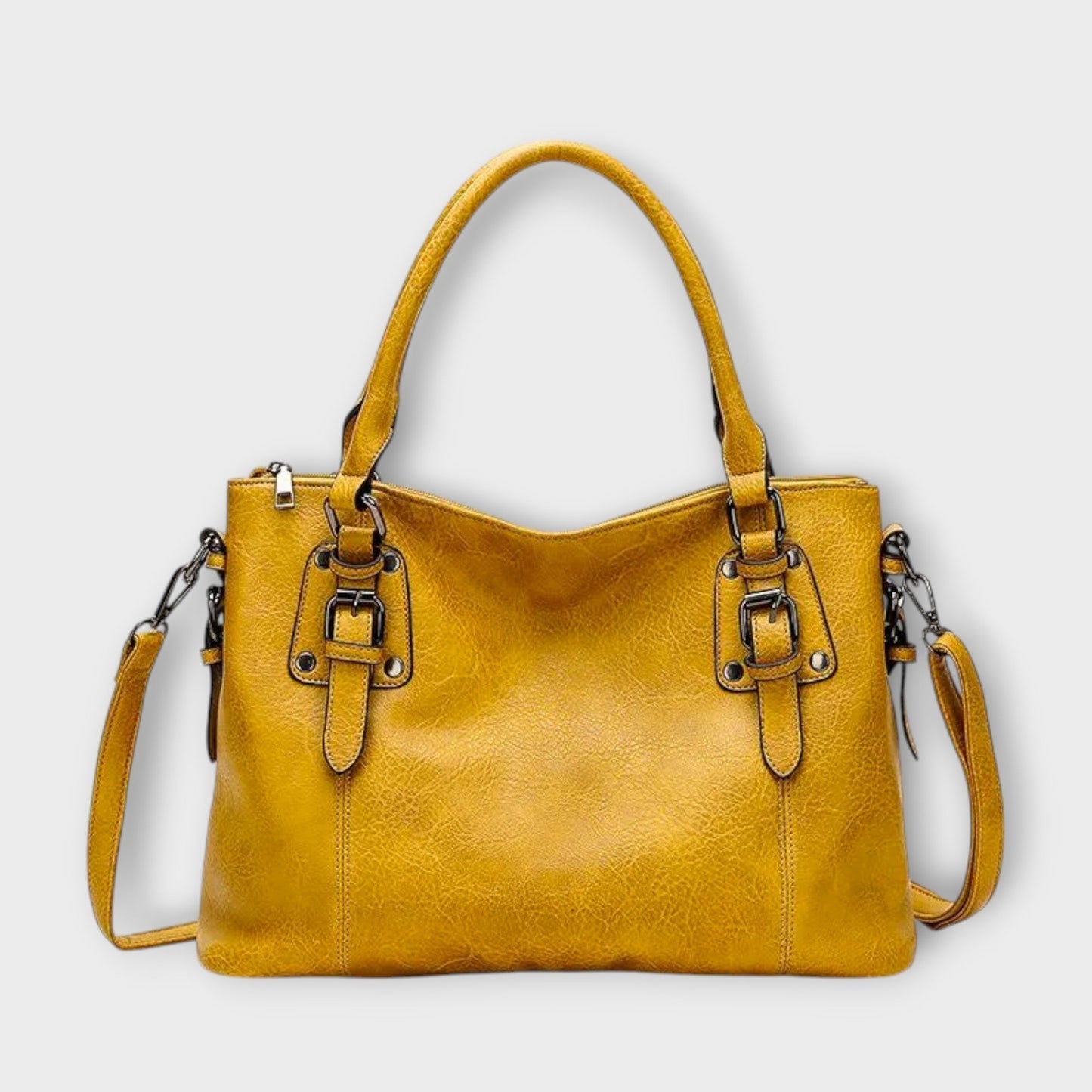 Damen Schultertasche aus echtem Leder mit verstellbarem Gurt Jully