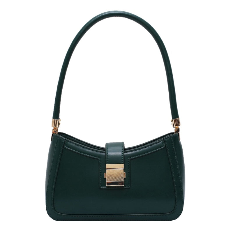 Damen Schultertasche mit Reißverschluss in Schwarz Jully