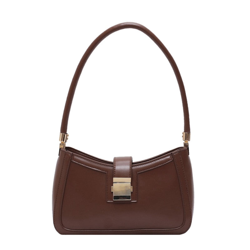 Damen Schultertasche mit Reißverschluss in Schwarz Jully
