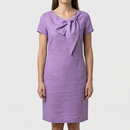 Damen Shiftkleid mit Schleifendetail in sanften Farben Jully