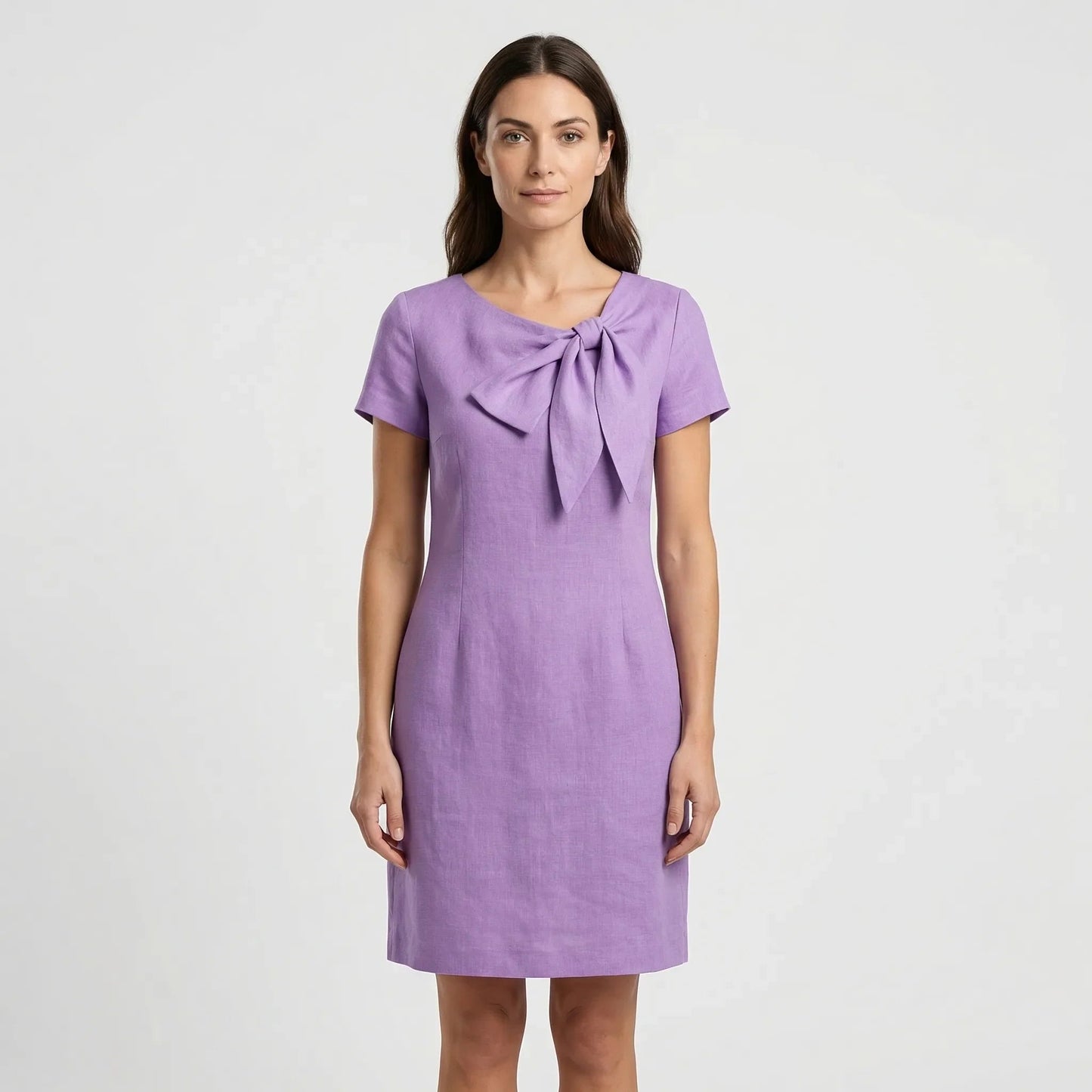 Damen Shiftkleid mit Schleifendetail in sanften Farben Jully