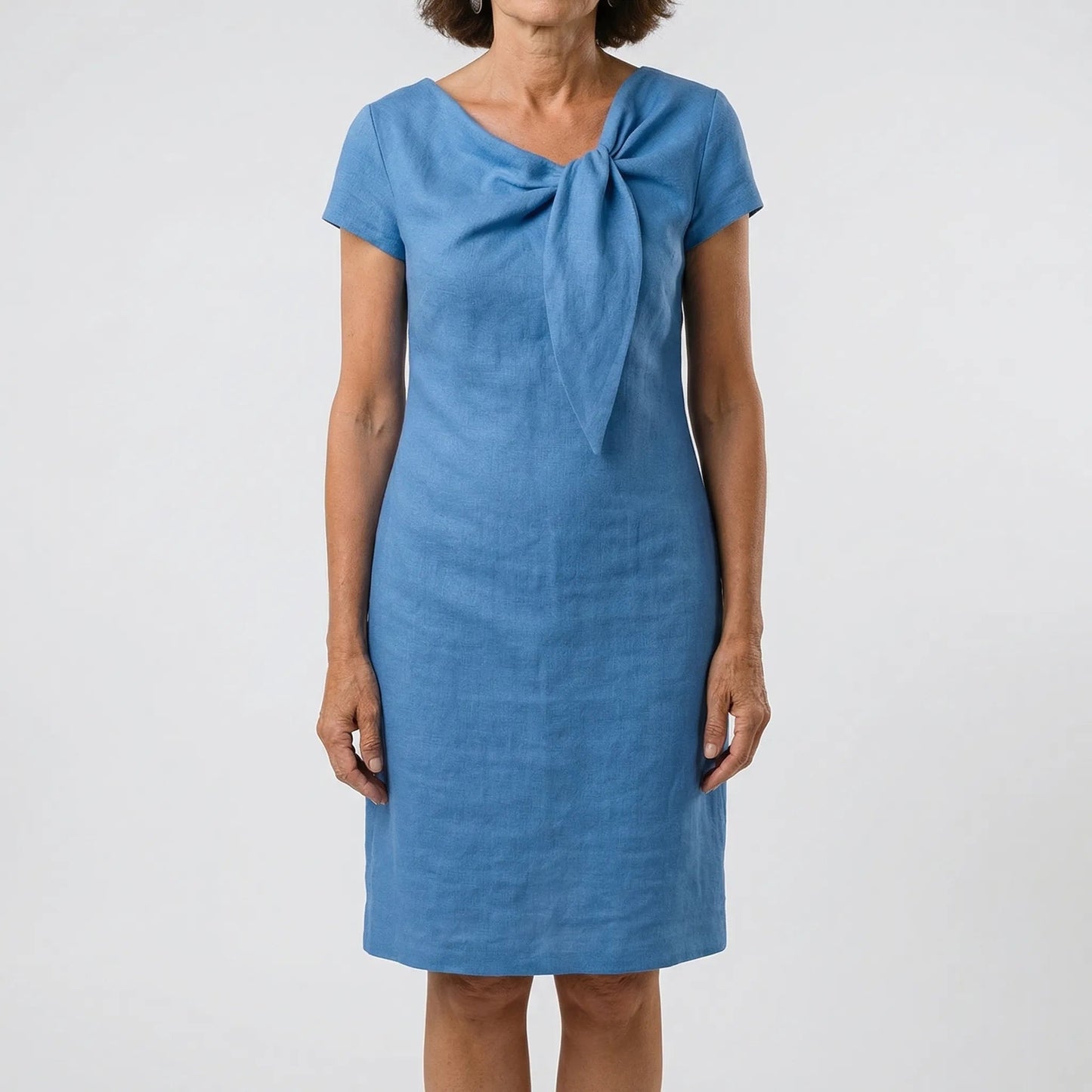 Damen Shiftkleid mit Schleifendetail in sanften Farben Jully