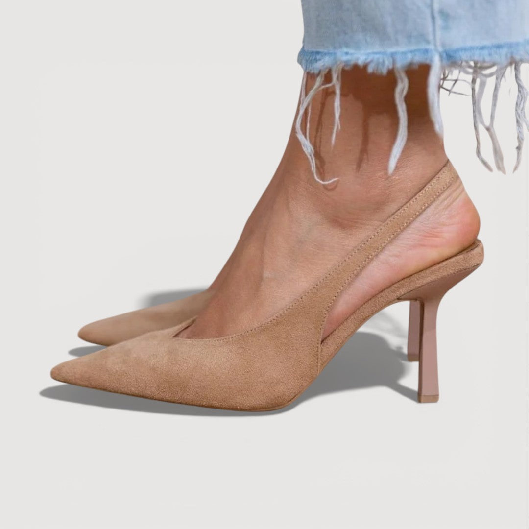 Damen Slingback-Heels aus weichem Wildleder Jully
