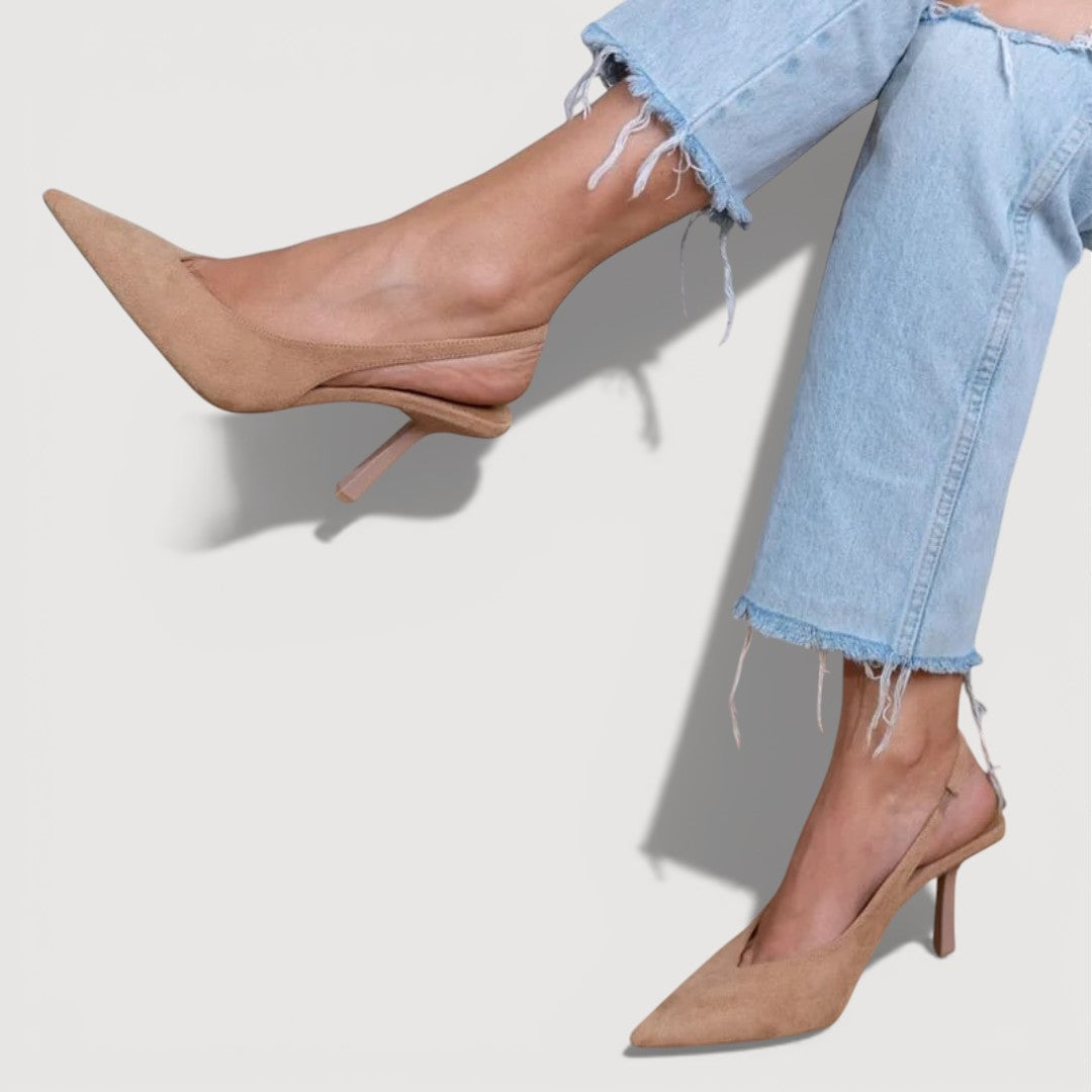 Damen Slingback-Heels aus weichem Wildleder Jully