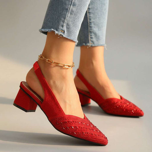 Damen Slingback-Heels mit Juwelenverzierungen Jully