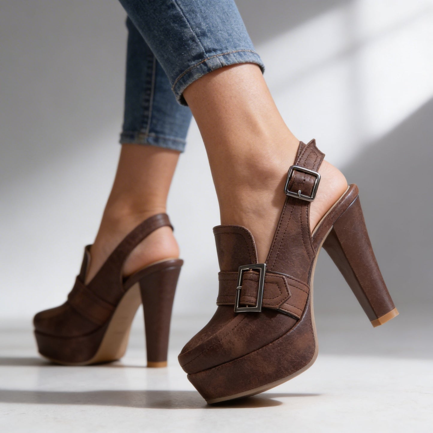 Damen Slingback-Heels mit verstellbarem Riemen Jully