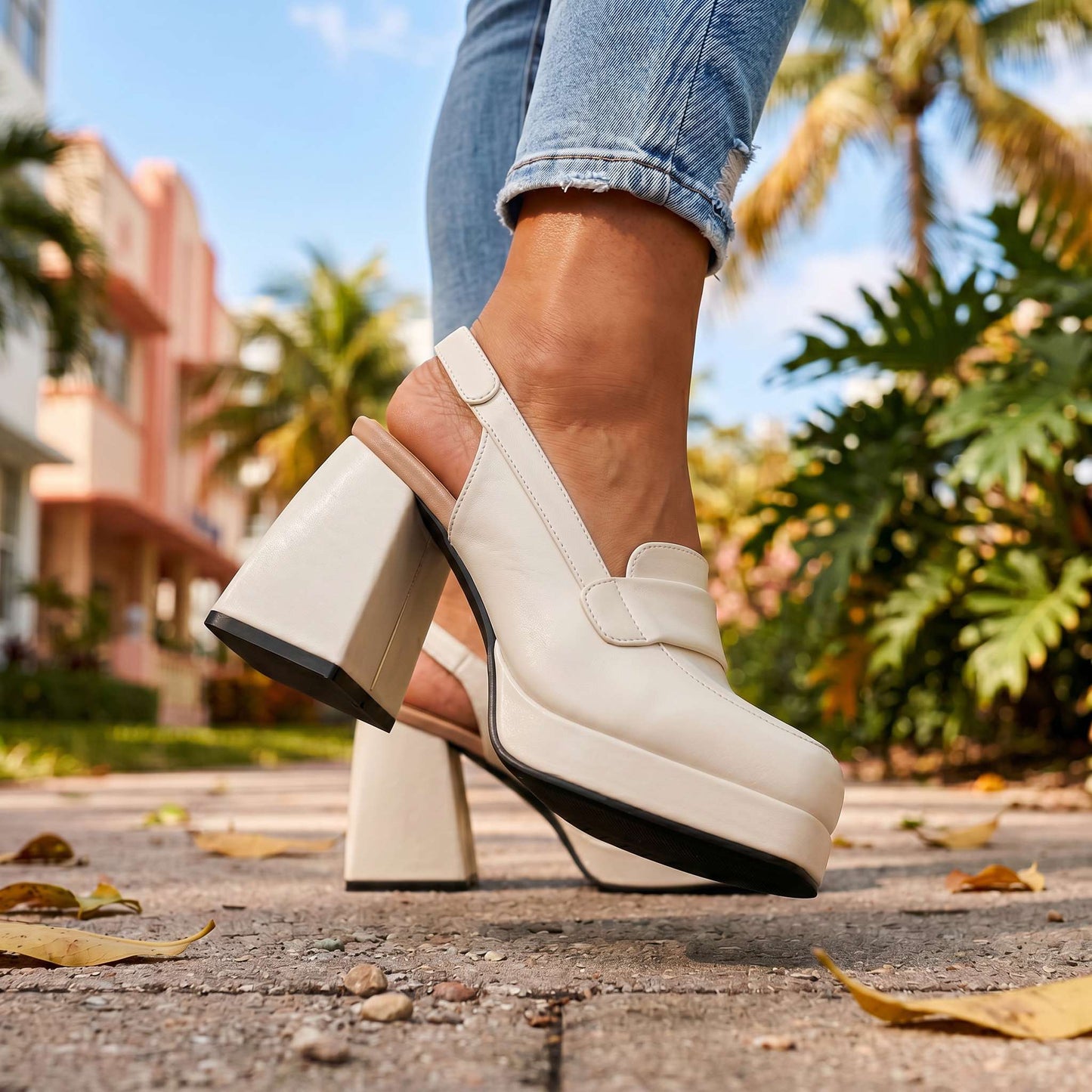 Damen Slingback-Heels mit verstellbarem Riemen Jully