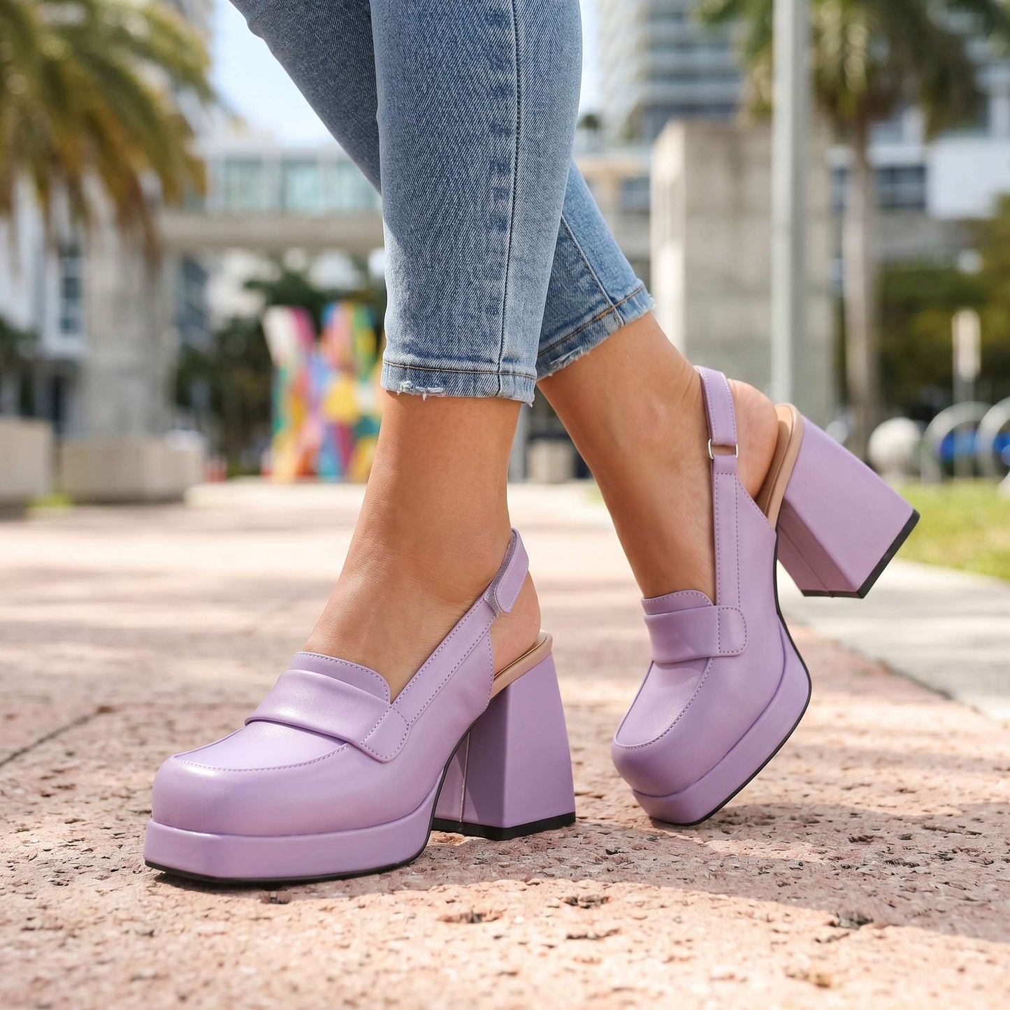 Damen Slingback-Heels mit verstellbarem Riemen Jully
