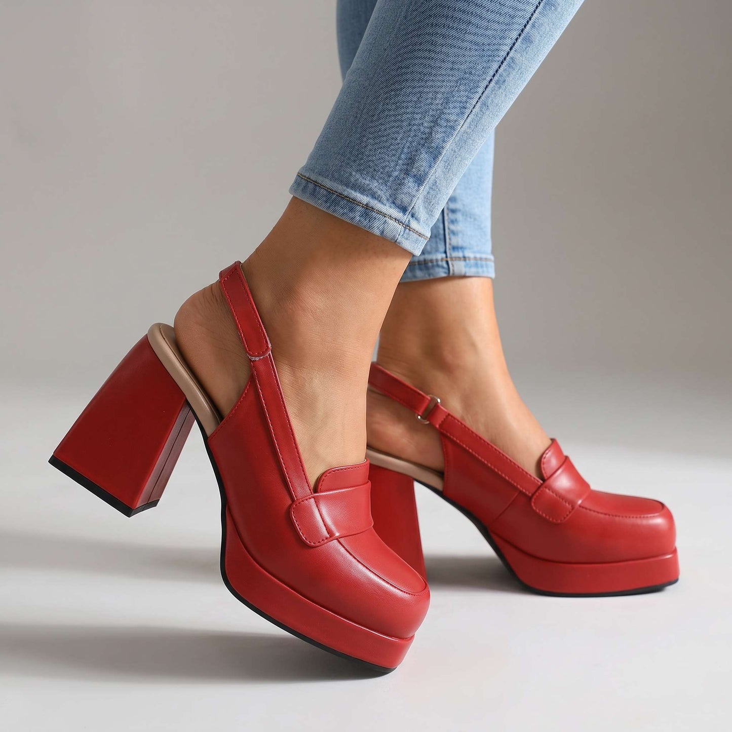 Damen Slingback-Heels mit verstellbarem Riemen Jully