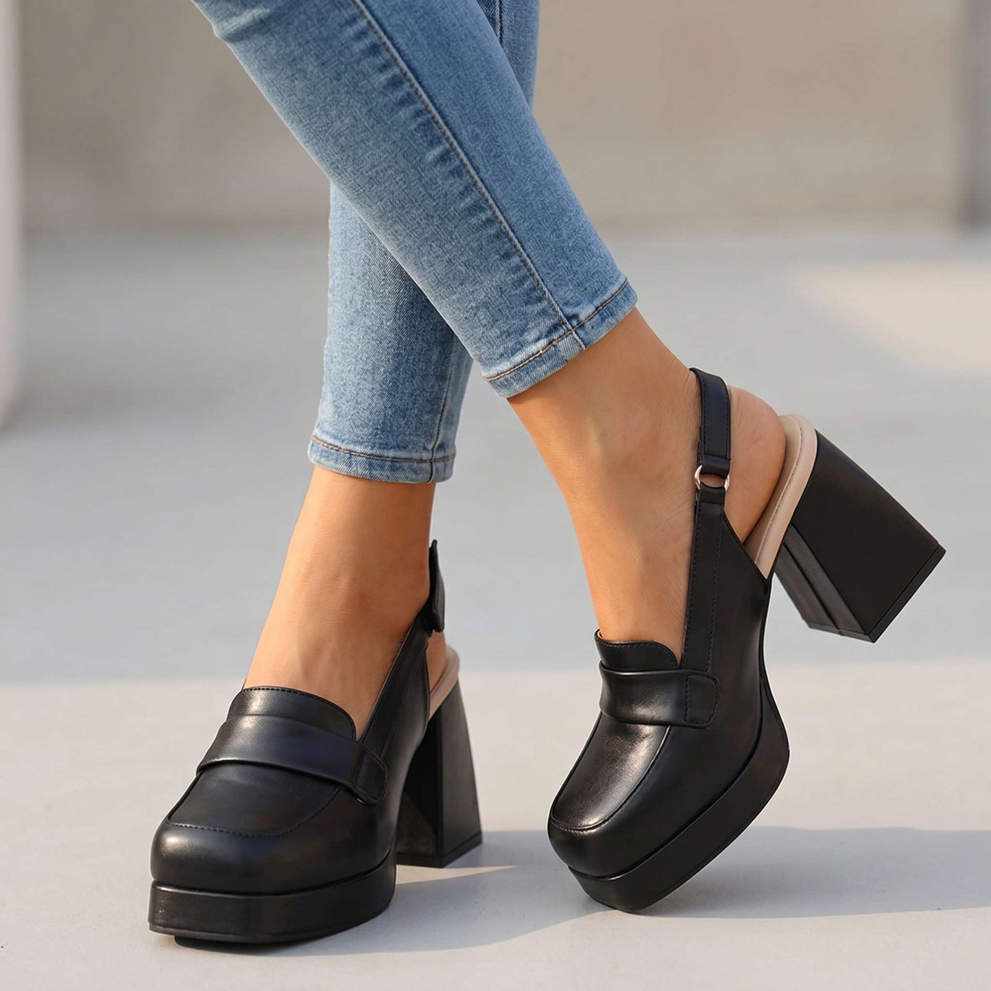 Damen Slingback-Heels mit verstellbarem Riemen Jully