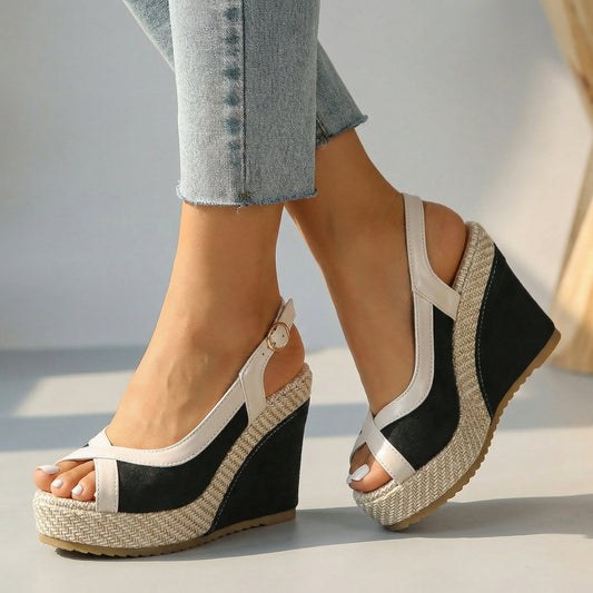 Damen Slingback-Wedges mit Verstellbarem Riemen Jully