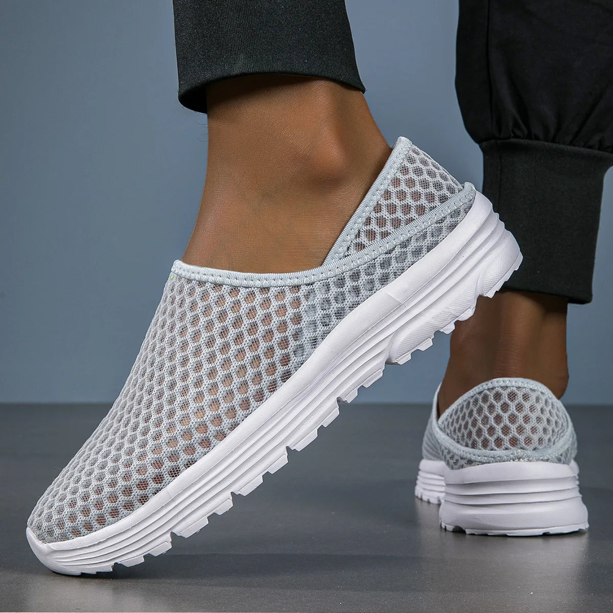 Damen Slip-On-Schuhe aus atmungsaktivem Mesh Jully
