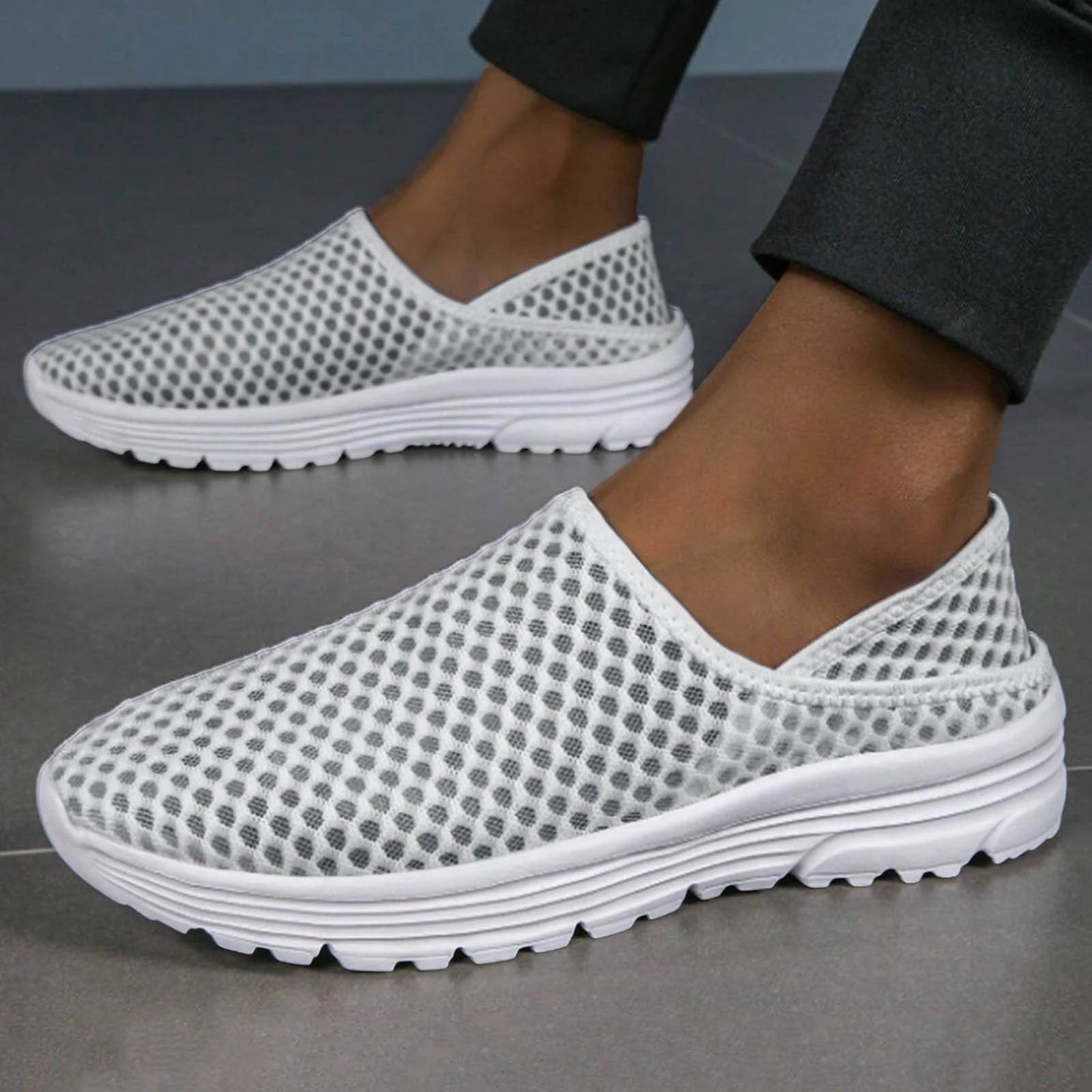 Damen Slip-On-Schuhe aus atmungsaktivem Mesh Jully