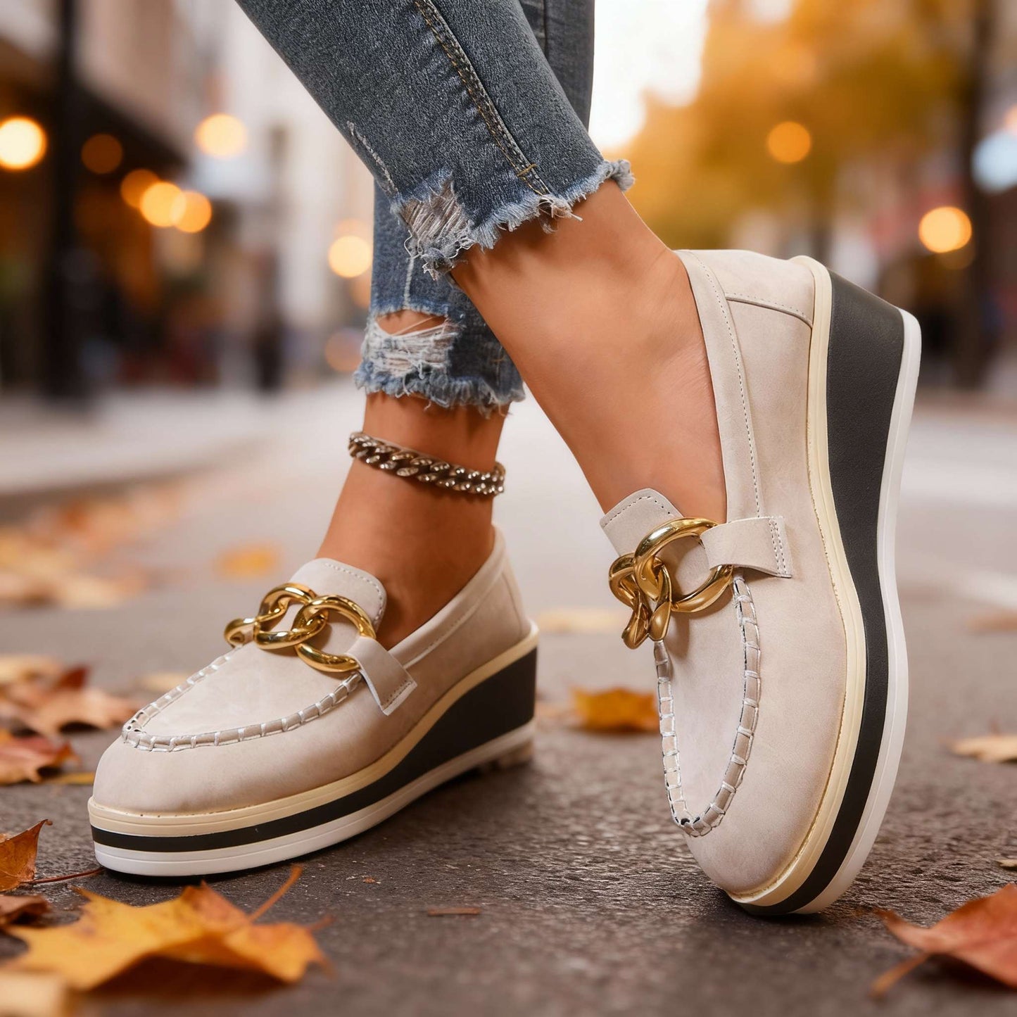Damen Slip-On-Schuhe mit Gepolsterter Innensohle Jully