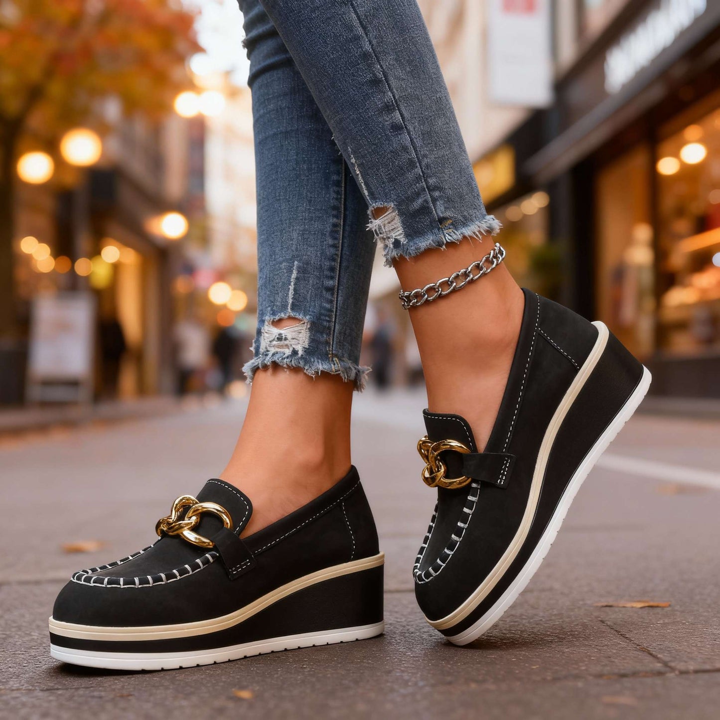 Damen Slip-On-Schuhe mit Gepolsterter Innensohle Jully