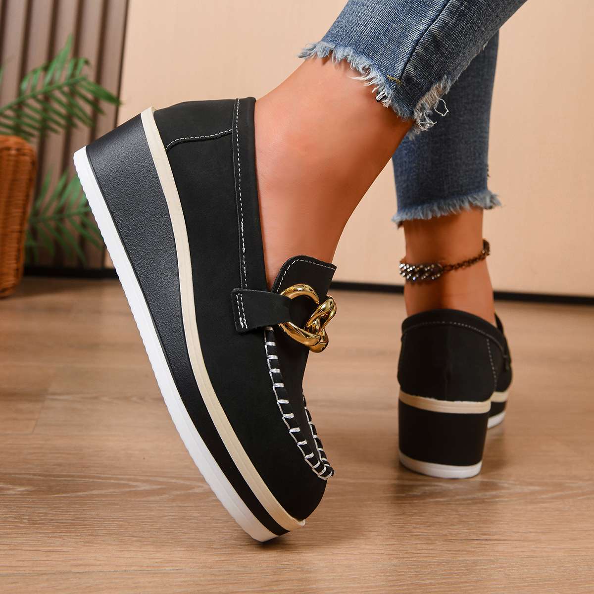 Damen Slip-On-Schuhe mit Gepolsterter Innensohle Jully