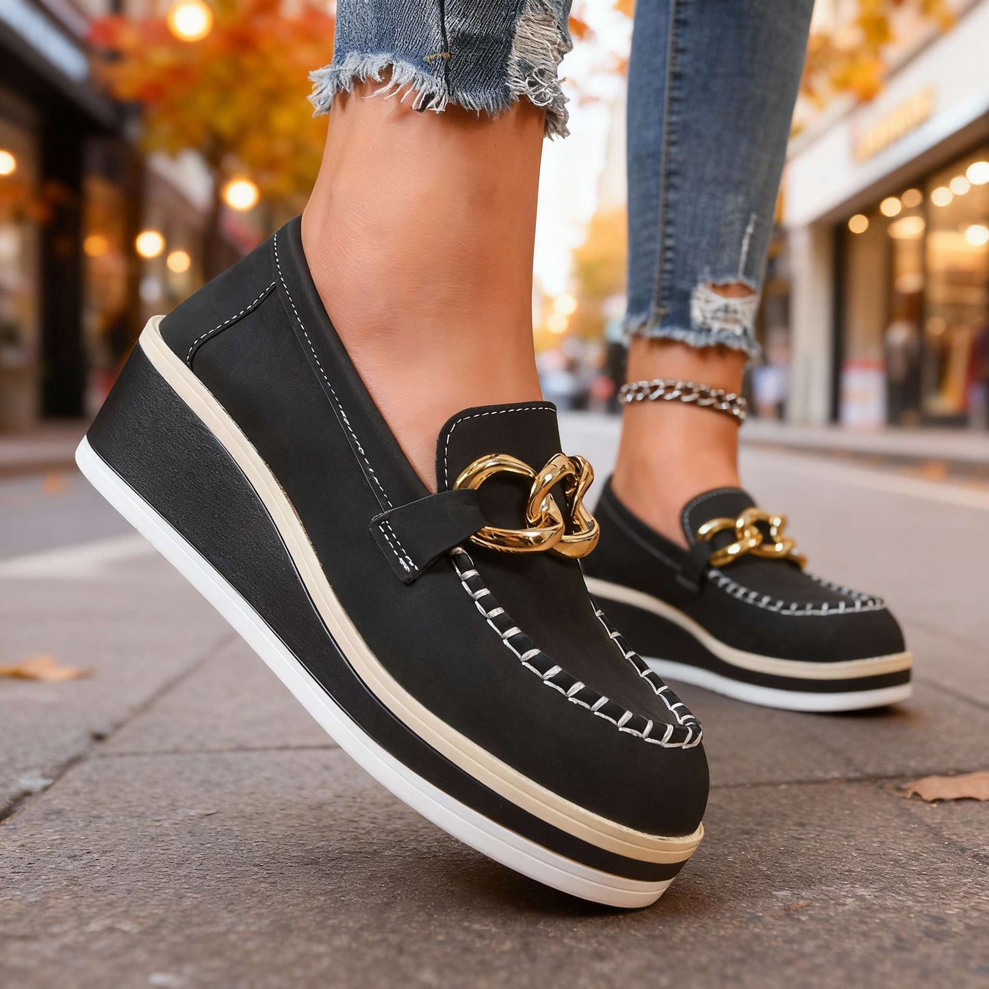 Damen Slip-On-Schuhe mit Gepolsterter Innensohle Jully