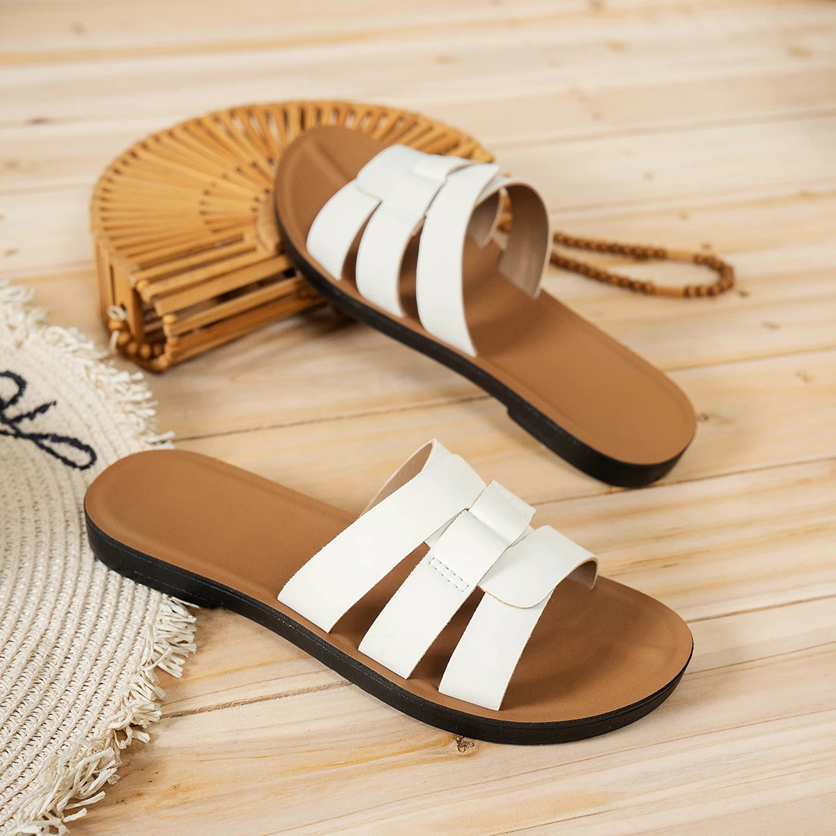 Damen Slip-On Sandalen mit weichem Boden Jully