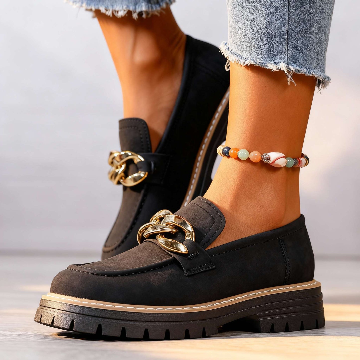 Damen Slipper aus Wildleder mit ergonomischer Sohle Jully