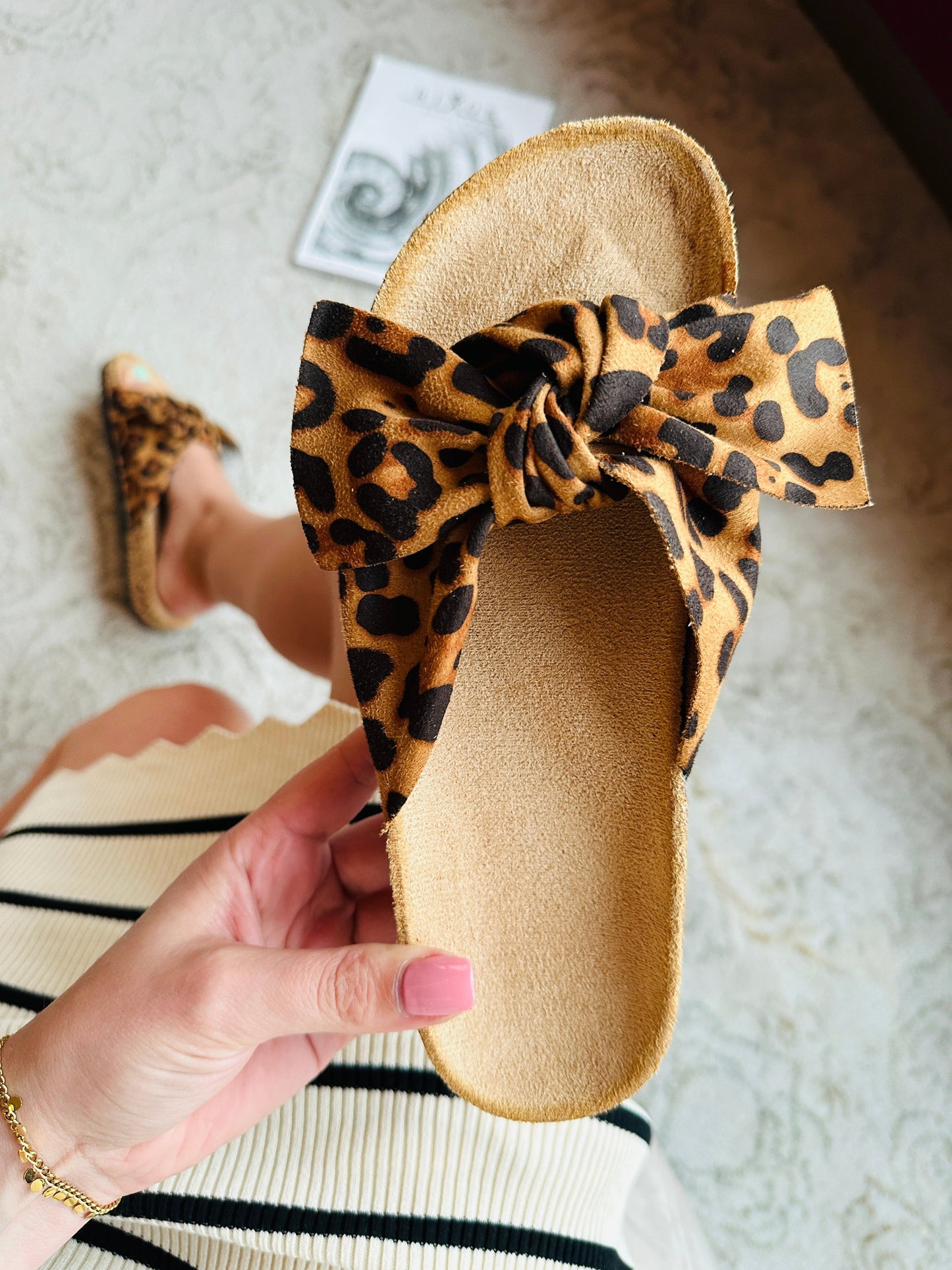 Damen Slipper mit Schleifendetail aus Kunstleder Jully