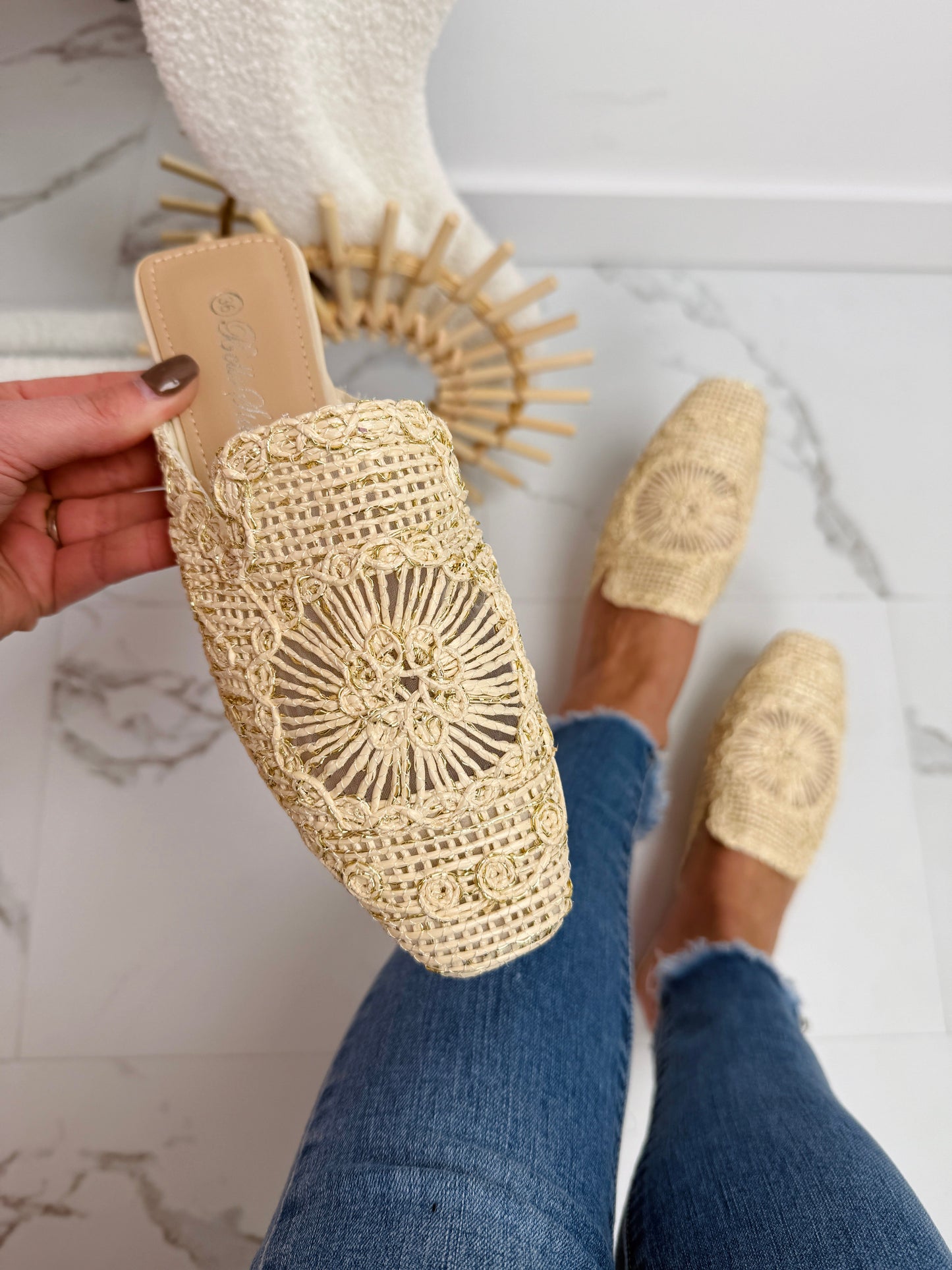 Damen Slipper mit elastischem Einsatz Jully