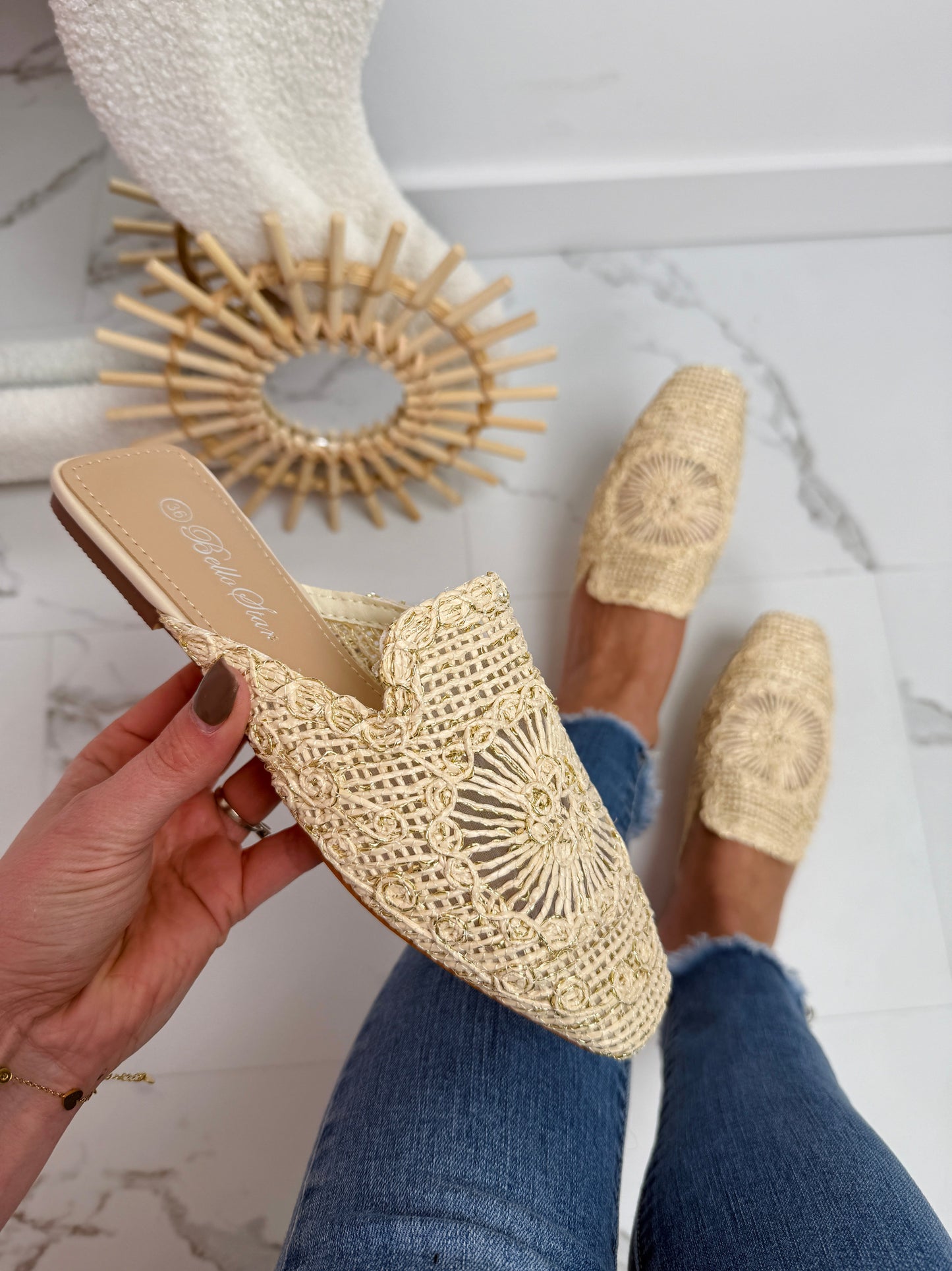 Damen Slipper mit elastischem Einsatz Jully
