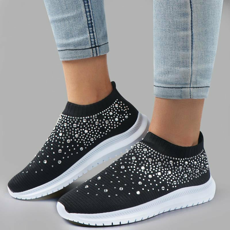 Damen Sneaker mit Atmungsaktivem Netz in Weiß Jully