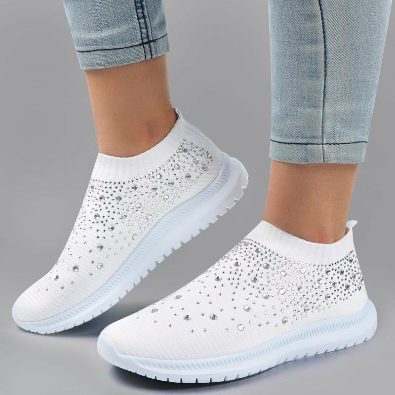 Damen Sneaker mit Atmungsaktivem Netz in Weiß Jully