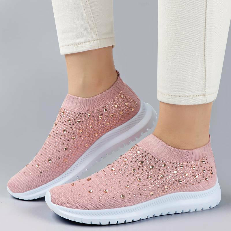 Damen Sneaker mit Atmungsaktivem Netz in Weiß Jully