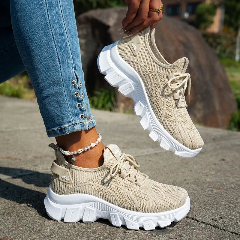 Damen Sneaker mit atmungsaktivem Strick-Obermaterial Jully