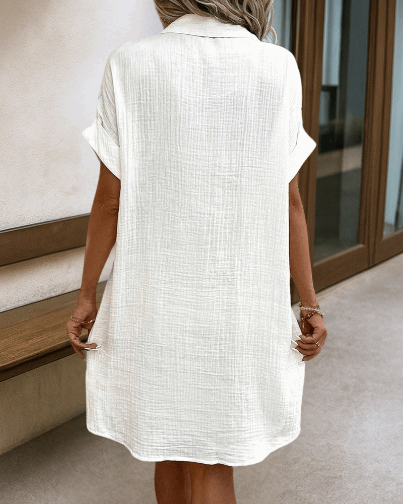 Damen Sommerkleid aus Baumwolle mit lockerem Schnitt Jully