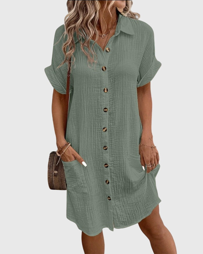 Damen Sommerkleid aus leichtem Material mit fließendem Schnitt Jully