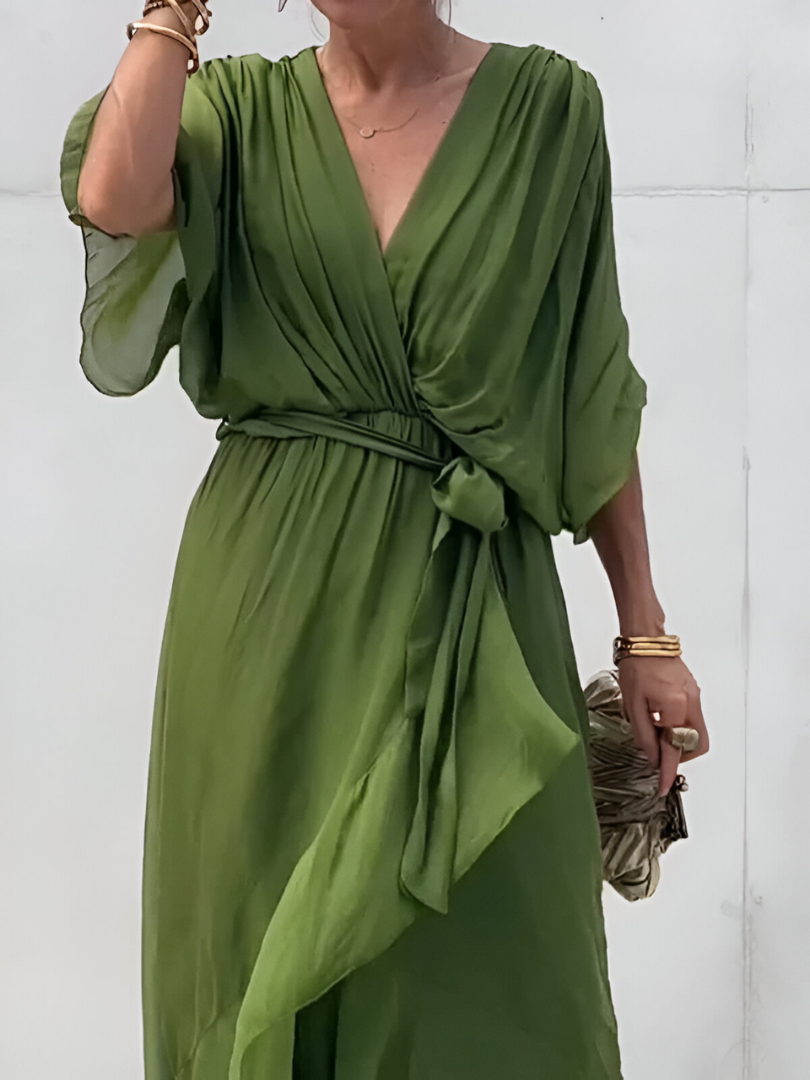 Damen Sommerkleid aus leichtem Stoff mit fließendem Design Jully
