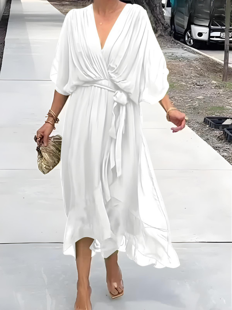 Damen Sommerkleid aus leichtem Stoff mit fließendem Design Jully