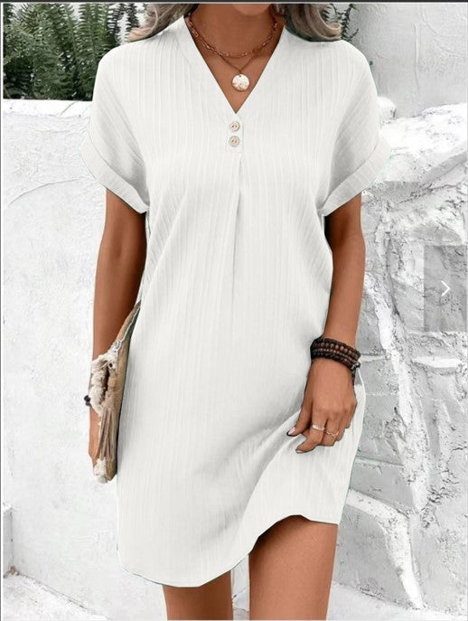 Damen Sommerkleid aus leichtem Stoff mit lockerem Schnitt Jully