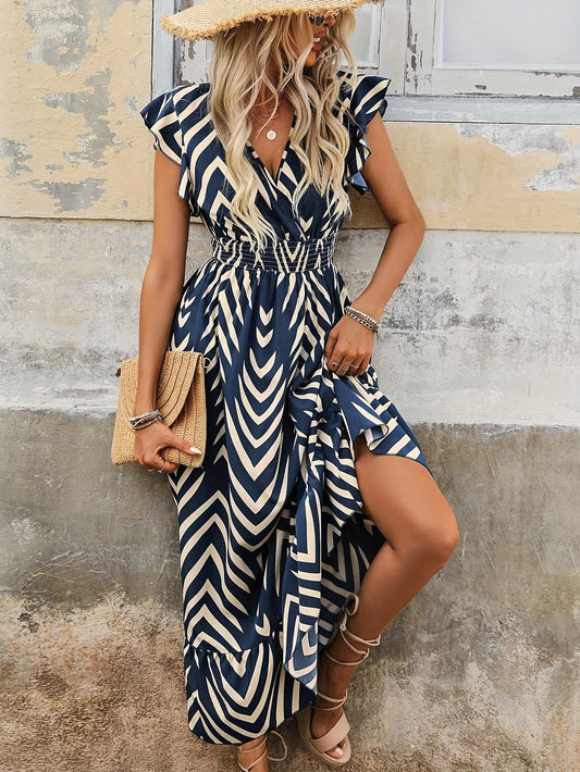 Damen Sommerkleid mit Alloverdruck und Rocktaille Jully