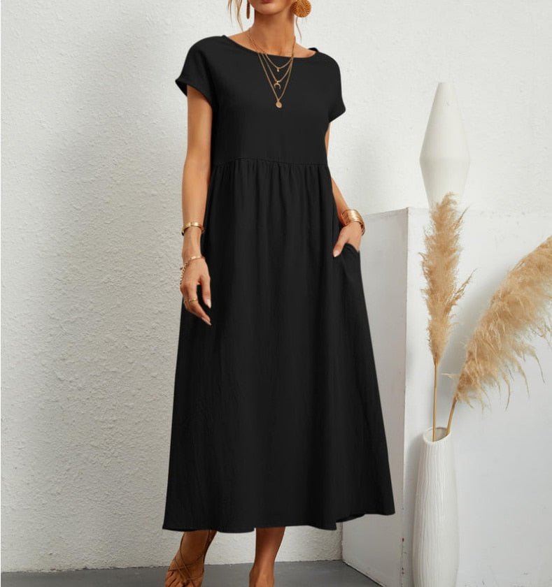 Damen Sommerkleid mit Maxilänge aus Baumwolle Jully
