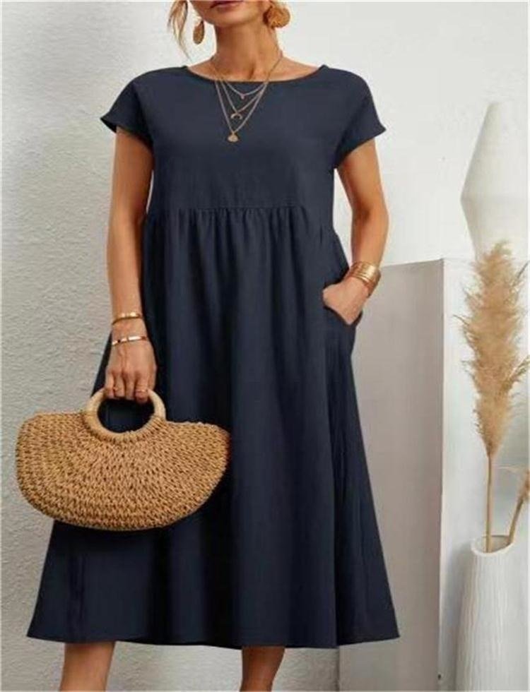 Damen Sommerkleid mit Maxilänge aus Baumwolle Jully