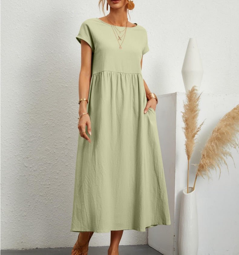 Damen Sommerkleid mit Maxilänge aus Baumwolle Jully