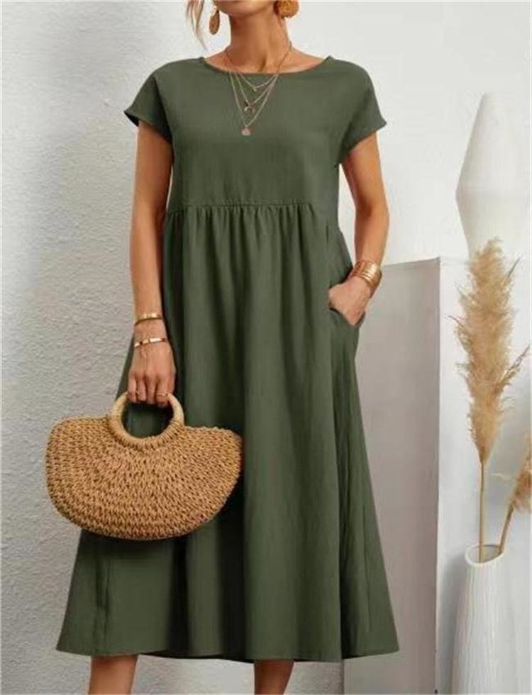 Damen Sommerkleid mit Maxilänge aus Baumwolle Jully