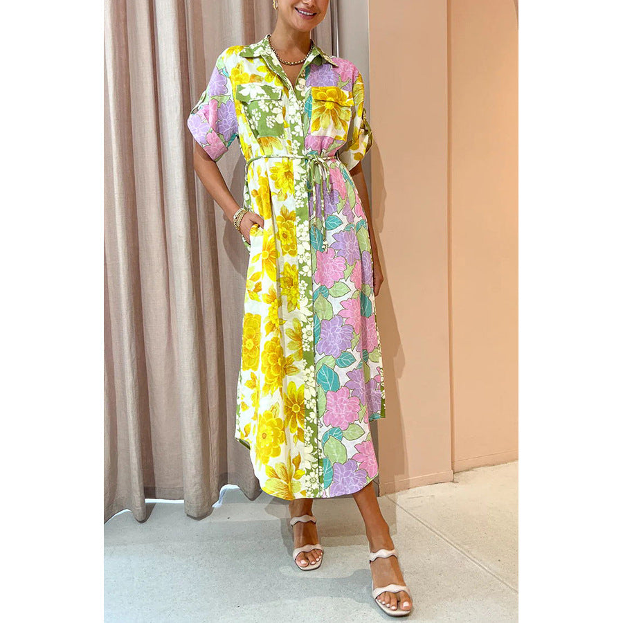 Damen Sommerkleid mit Schnürung und Taschen Jully