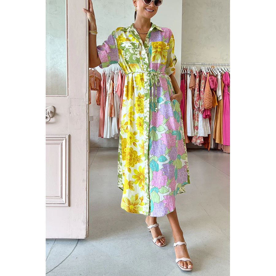 Damen Sommerkleid mit Schnürung und Taschen Jully