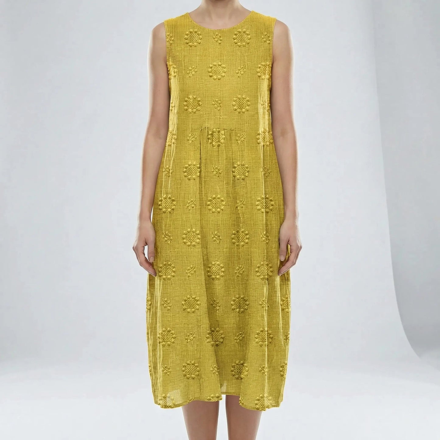Damen Sommerkleid mit Taschen in Midi-Länge Jully