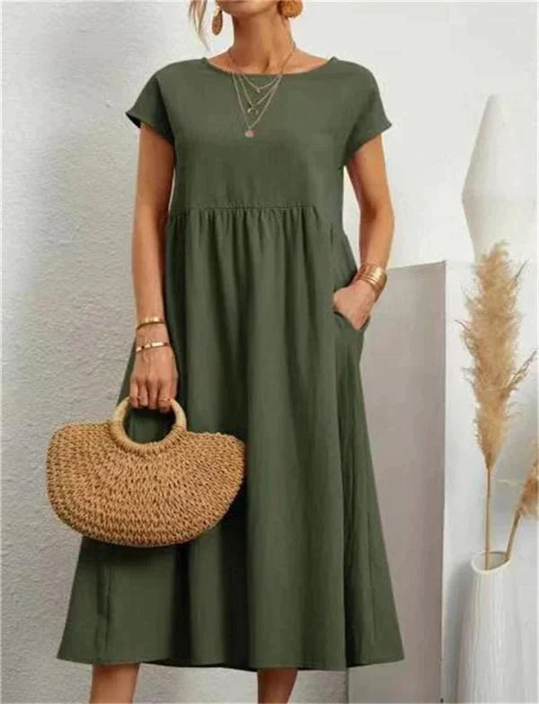 Damen Sommerkleid mit elegantem Design aus atmungsaktivem Material Jully