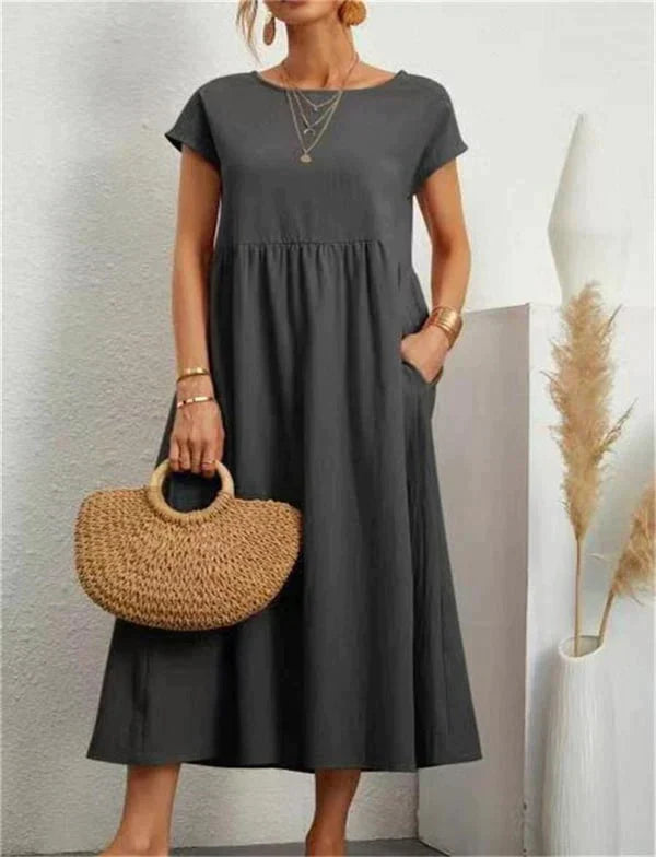 Damen Sommerkleid mit elegantem Design aus atmungsaktivem Material Jully